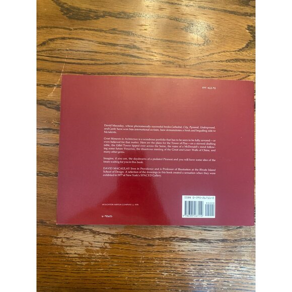 David Macaulay Great Moments In Architecture Hardcover 1978 Illustrated Book - Picture 2 of 8